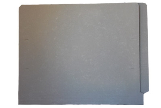 End Tab File Folder - Gray - Letter - 11 pt - Reinforced Full End Tab - 100/Box