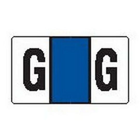 Jeter Series 7900 - Traco Match - Alphabetical Labels - G -1 5/8" W x 15/16" H - 240 Labels Per Pack - Labels come on Sheets to fit 3 Ring Binder