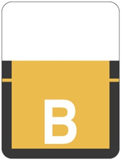 TAB Alphabetic Labels - 1307 Series (500 per Roll) B- Lt. Orange