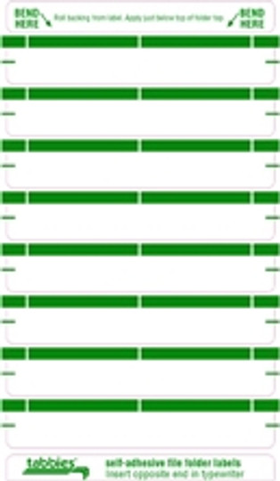Color Coded File Folder Labels - Green - 248/Pack
