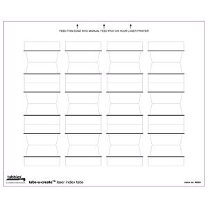 Tabs-U-Create - White - Tab Size 1-1/4" - 60 Tabs/Package