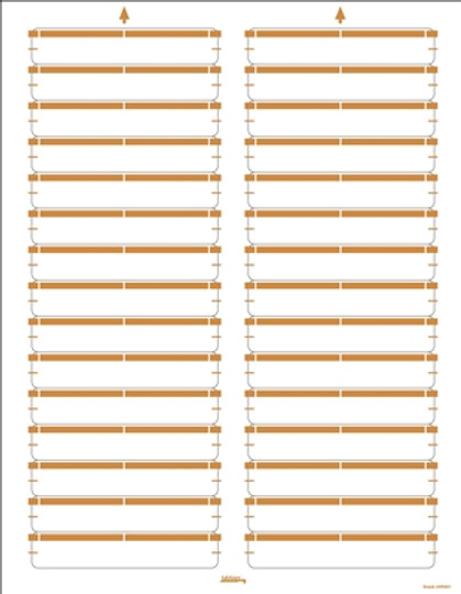 Color Coded Laser/Inkjet File Folder Labels - Tan