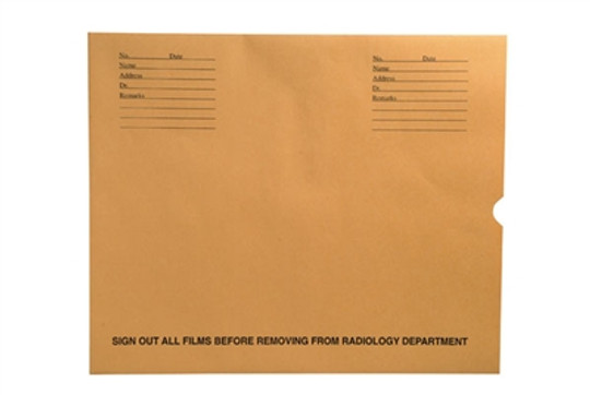 Medical Folder Negative Preservers- Open End. 32 lb. Brown Kraft Stock, 100 Negative Preservers per Carton, Size 14 1/4" X 17 1/2"