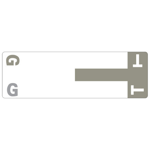 Smead AlphaZ NCC Color-Coded Label, G&T, Label Sheet, Gray, 100 per Pack (67158) - 5 Packs