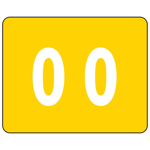 Smead TTS Color-Coded Numeric Label, 0, Label Sheet, Yellow, 500 per Roll (67340)