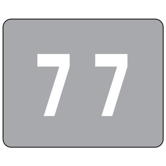 Smead TTS Color-Coded Numeric Label, 7, Label Sheet, Gray, 500 per Roll (67347)