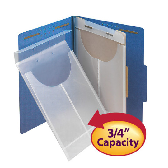 Smead Poly Retention Jacket, 3/4" Expansion, Letter/Legal, Clear, 24 per Box (68191)