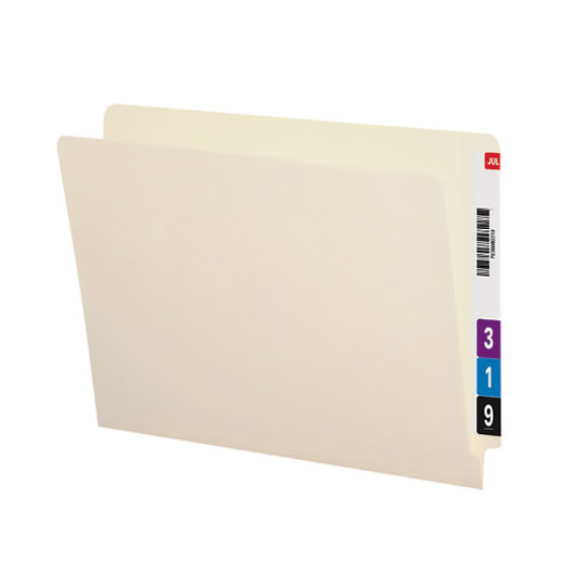 Smead End Tab File Folder, Shelf-Master Reinforced Straight-Cut Tab, Letter Size, Manila, 100 per Box (24500)