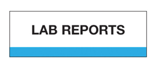 "Lab Reports" Chart Divider Tabs