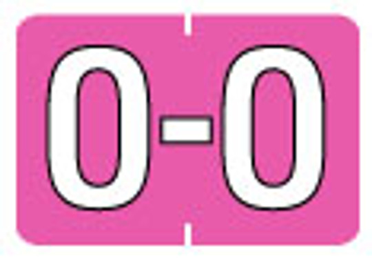 FB-PINK ALPHA LABEL "O"  - 1" H X 1-1/2" W - 225/PACK