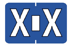 Colwell Jewel Tone Alpha Label Letter "X" - Dark Blue - 1" H x 1-1/2" W - Pack of 225