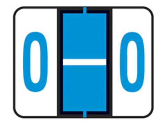 RB-BLUE "O" - 1" H x 1 1/4" W - 50/Sheet