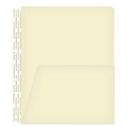 Amerifile Side Hinge Self-Adhesive Divider with 1/2 Pockets on both sides - 11 Pt Manila - Box of 100