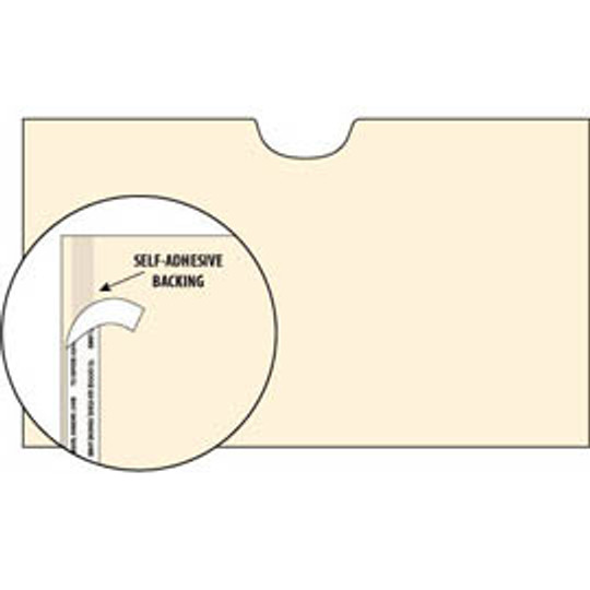 Amerifile  Self Adhesive Single Manila Pocket - 8-5/8" W x 5" H - Box of 50
