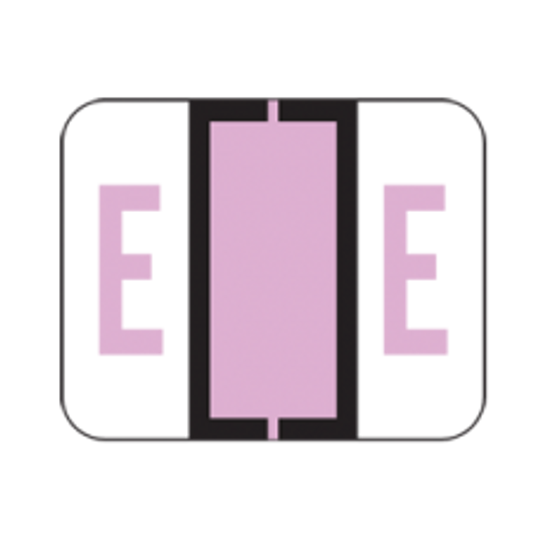 AmeriFile the File Doctor Compatible Alpha Labels - Letter E - Pink - 1 1/4 W x 1 H  - Roll of 500