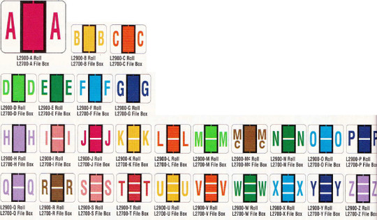 AmeriFile Smead BCCR/BCCS Compatible Alpha Labels - Letter P - Purple - 1 1/4 W x 1 H - Pack of 120 Labels (size fits into file box)