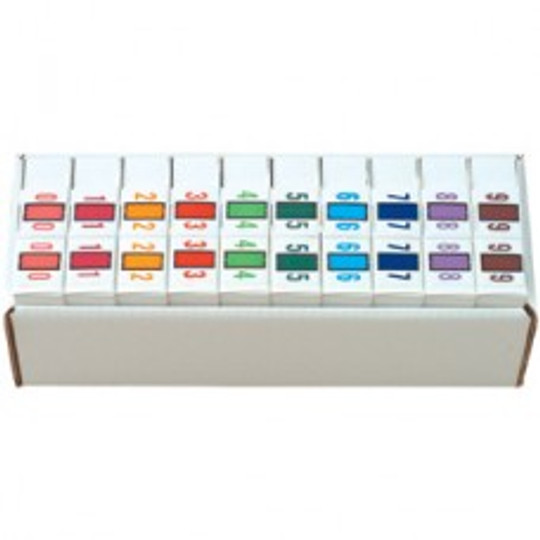 AmeriFile Smead BCCRN Compatible BCCRN Series Numeric Labels - Roll Starter SET - 1 1/4 W x 1 H - 10 Rolls of 500 - Includes Tray