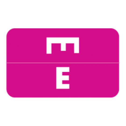 AmeriFile Alpha-Z Compatible Color-Coded Alpha Labels - Letter E - Purple - 1 W x 1 5/8 H - Sheets for file box. 100/Pack