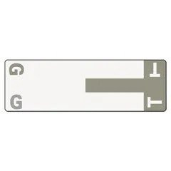 AmeriFile Alpha-Z Compatible Alpha Name Labels - Letter GT - Gray - 3 5/8 W x 1 1/8 H - Package of 100 Labels