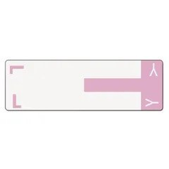 AmeriFile Alpha-Z Compatible Alpha Name Labels - Letter LY - Purple - 3 5/8 W x 1 1/8 H - Package of 100 Labels