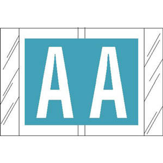 AmeriFile Genuine Tabbies Col'R'Tab Alpha Labels 12000 Series - 1 1/2 W x 1 H - Letter A - Blue - Roll of 500