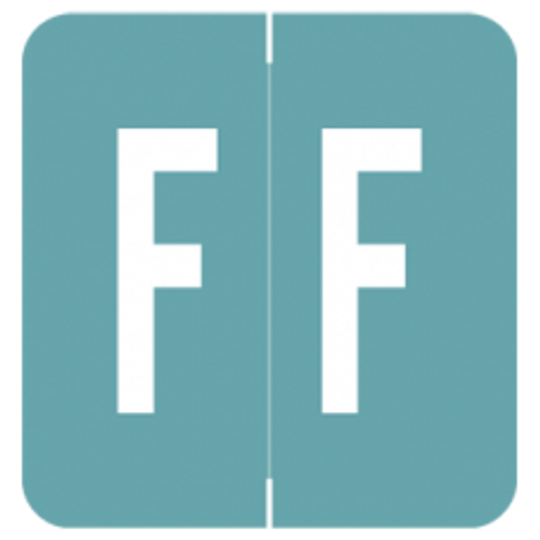 AmeriFile GBS / V.R.E. System 1 Compatible Alpha Labels - 1 1/4 W x 1 5/16 H - Letter F - blue - Pack of 200 Labels