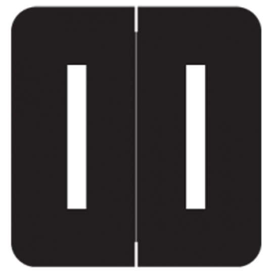 AmeriFile GBS / V.R.E. System 1 Compatible Alpha Labels - 1 1/4 W x 1 5/16 H - Letter I - Black - Pack of 200 Labels