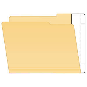 File Folder End Tab Converter Extenda Strips - 9-1/2" H x 2" W (3/4" Tab Extension) - Apply to Inside of Back Folder Panel - White - 100/Box