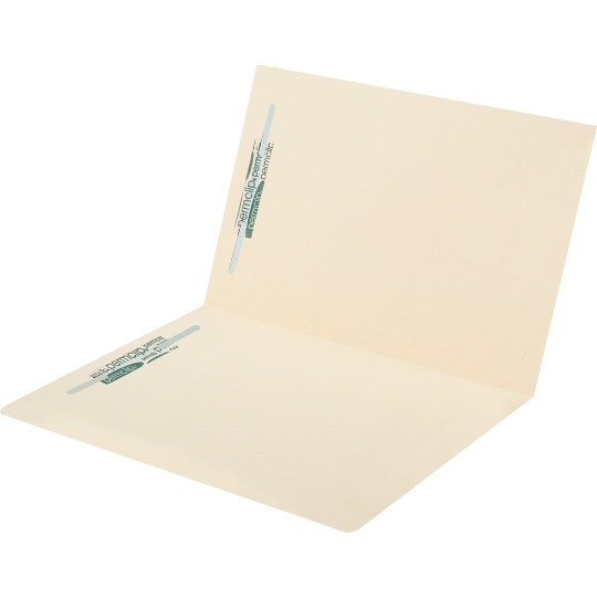 Medical Arts Press Match Letter Size Top Tab Manila File Folders with 2 Permclip Fasteners- 11pt (250/Carton)