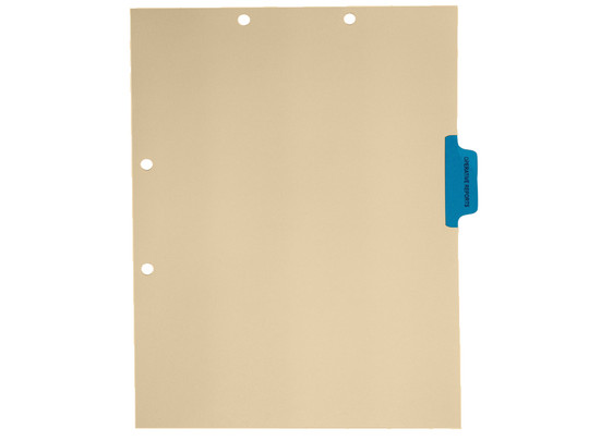 Medical Arts Press Match Colored Side Tab Chart Dividers- Operative Reports, Tab Position 3- Blue (100/Pkg) (56772)