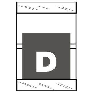 Col'R'TAB Top Tab Alpha Labels - 82050 Series - Letter 'D' - Gray - 1-1/2" H x 1" W - Labels on Sheets - 100/Pack