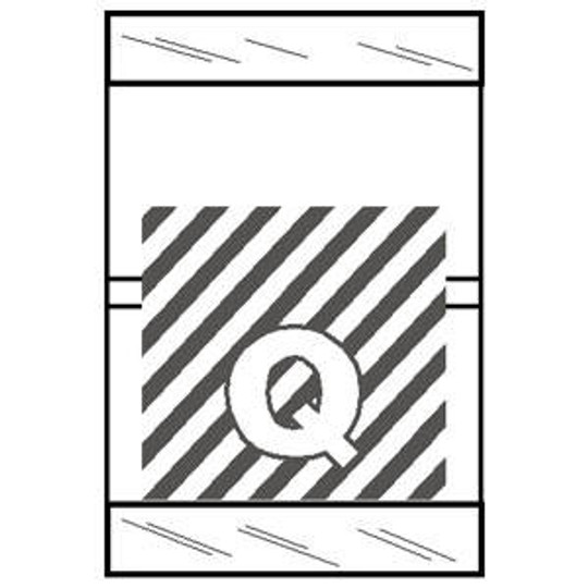 Col'R'TAB Top Tab Alpha Labels - 82050 Series - Letter 'Q' - Gray - 1-1/2" H x 1" W - Labels on Sheets - 100/Pack