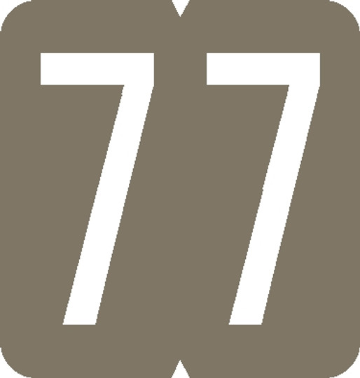 Tabbies® GBS/VRE Compatible 91300 Numeric Labels, Gray, 1-5/16"H x 1-1/4"W, "#7", 550 Labels/Roll