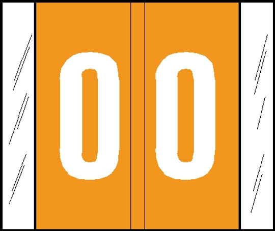 Tabbies® GBS/VRE Compatible Numeric Labels, Yellow, 1-5/16"H x 1-1/2"W, "#0", 500 Labels/Roll