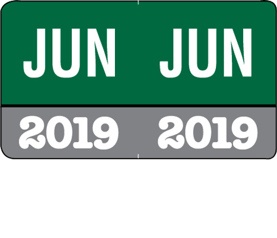 Month/Year Labels 2019 - June - 225 Labels Per Pack - 1-1/2" W x 1" H
