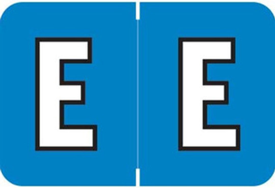 Colwell Jewel Alphabetic Labels - MCOK Series  E - Blue - Pack of 126