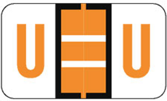 JETER Alphabetic Label - 5100 Series Pack/225 U - Lt Orange