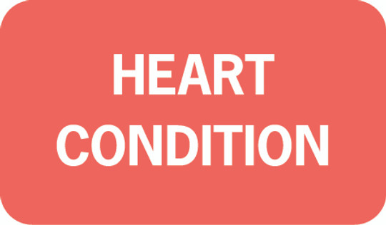 "HEART COND."- RED/WHT - 1-1/2 X 7/8 - 25/BX