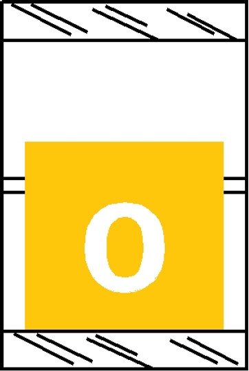 Tabbies 11050 - ORIGINAL Col'R'Tab NUMERIC 11050 SERIES, 1" HORIZONTAL NUMERIC TABS '#0', YELLOW, 1-1/2"H x 1"W, 500/ROLL
