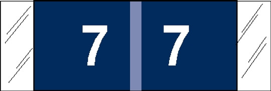 Tabbies 11857 - ORIGINAL Col'R'Tab NUMERIC 11850 LABEL SERIES, 1/2" NUMERIC TABS '#7', BLUE, 1/2"H x 1-1/2"W, 500/ROLL