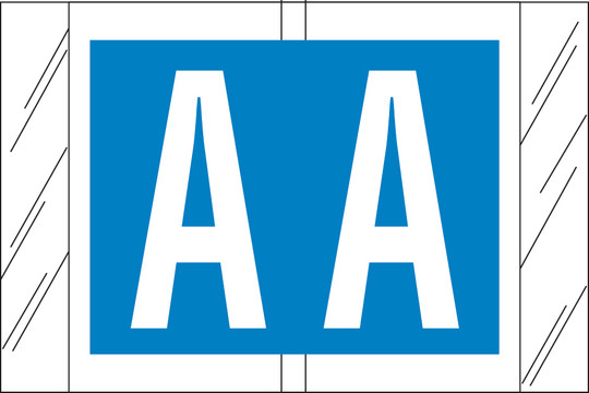 Tabbies 12001 - ORIGINAL Col'R'TabLPHA 12000 LABEL SERIES, 1" ALPHA TABS 'A', LIGHT BLUE, 1"H x 1-1/2"W, 500/ROLL
