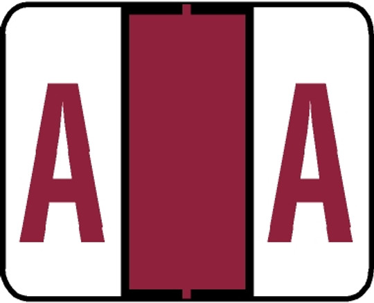 Tabbies 61021 - TAB PRODUCTS & SMEAD COMPATIBLE ALPHA 61020 LABEL SERIES, 1" ALPHA LABELS 'A', RED, 1"H x 1-1/4"W, 250/PACK