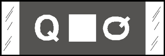 Tabbies 81967 - ORIGINAL Col'R'Tab ALPHA 81950 LABEL SERIES, 1/2" HORIZONTAL/VERTICAL ALPHA TAB 'Q', GRAY, 1/2"H x 1-1/2"W, 100/PACK