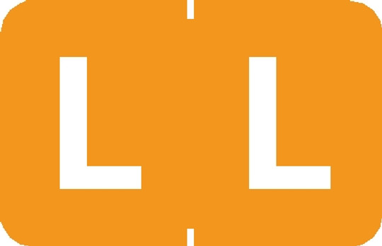 TABBIES0132 - TABBIES ALPHA 90120 LABEL SERIES, 1" PAPER LAMINATED ALPHA LABEL 'L', YELLOW, 1"H x 1-1/4"W, 500/ROLL