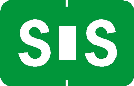 TABBIES0139 - TABBIES ALPHA 90120 LABEL SERIES, 1" PAPER LAMINATED ALPHA LABEL 'S', LIGHT GREEN, 1"H x 1-1/4"W, 500/ROLL