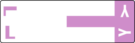 Tabbies 91932 - SMEAD NCC COMPATIBLE ALPHA 91920 LABEL SERIES, 1-5/32" ALPHA LABEL 'L&Y', LAVENDAR, 1-5/32"H x 3-5/8"W, 100/PACK