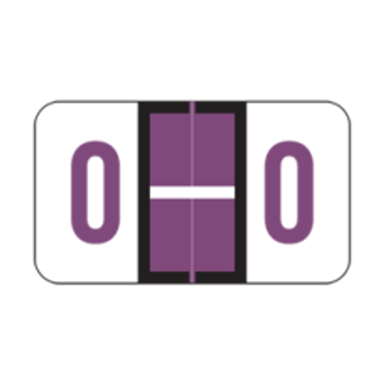 POS 3400 Series (Sheets) - Letter O - Purple - 15/16" H x 1-5/8" W - 225/Pack