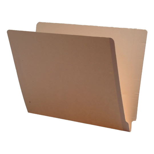 End Tab File Folder w/ Fastener in Position 3 - 14 Pt. Manila - Letter Size - Reinforced Tab