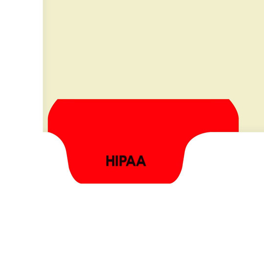 Medical Arts Press Match Colored Bottom Tab Chart Dividers- "HIPAA" - Red Tab in Position 1 - 100/Pack