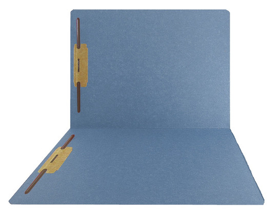 Top-Tab Folder - Smead Compatible - 11Pt. Top Tab Letter Full Cut Position 1 & 3 - Blue- Reinforced Tab - 50/BX